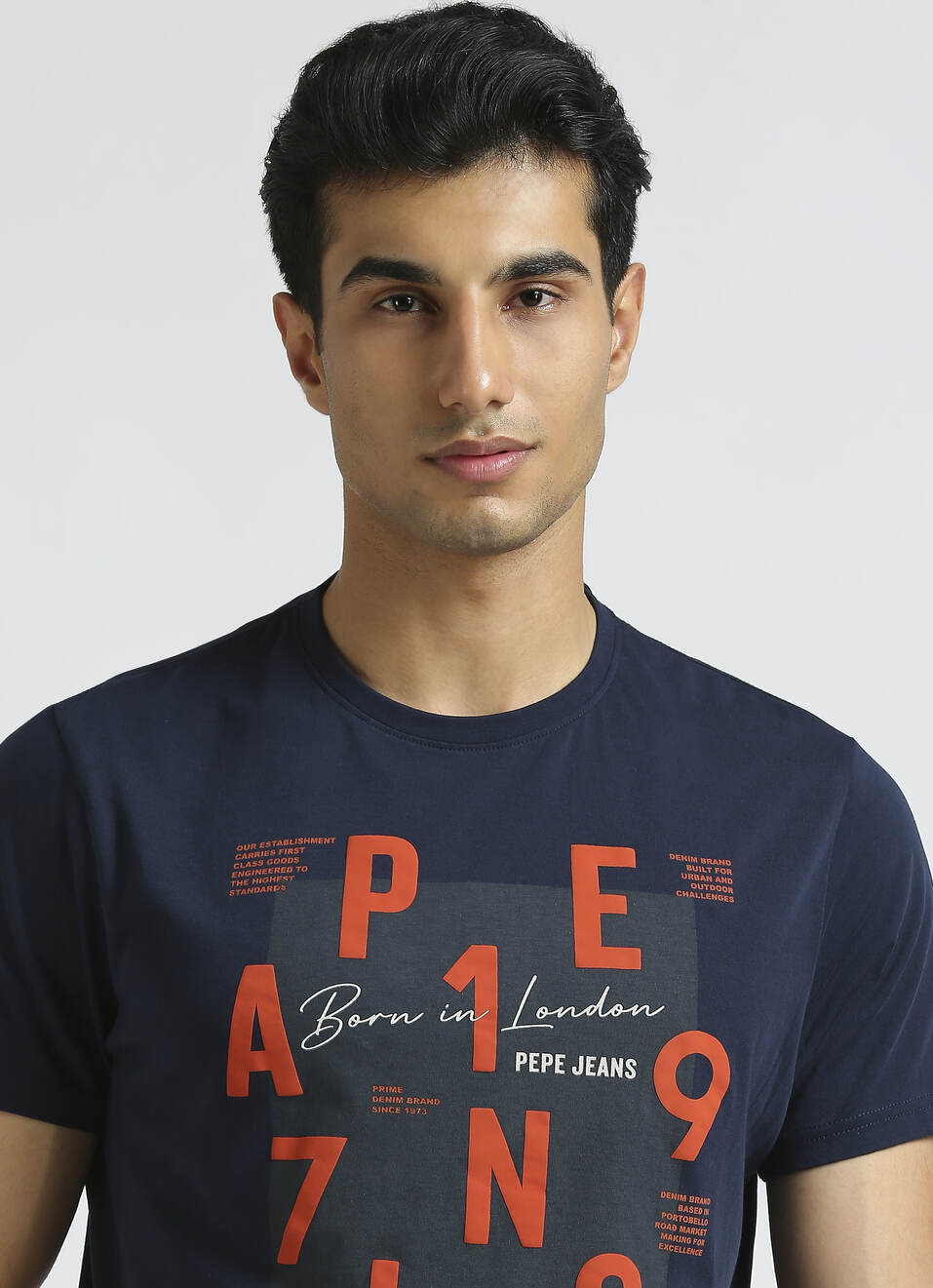 Navy Graphic Print Short Sleeved T-shirt, , large image number 4