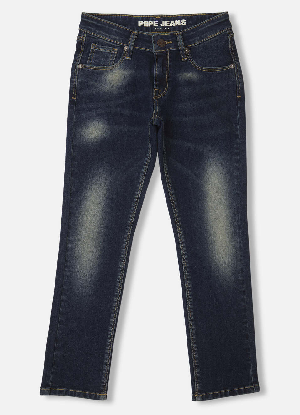 Boys Cash Dark Blue Mid Rise Slim Fit Jeans, , large image number 0