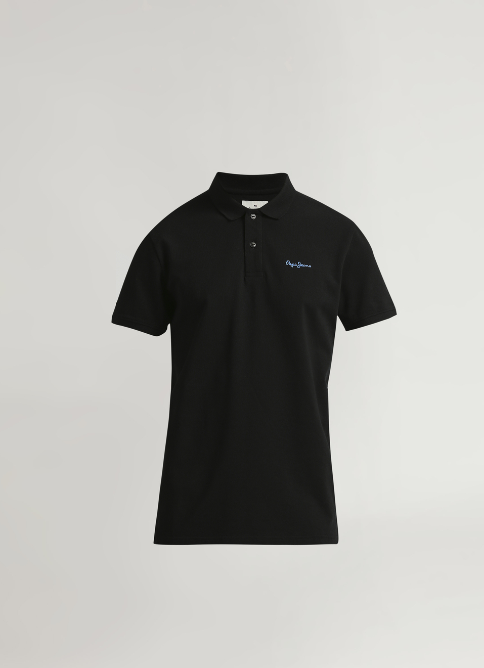 Black Premium Logo Print Short Sleeve Polo, , large image number 6
