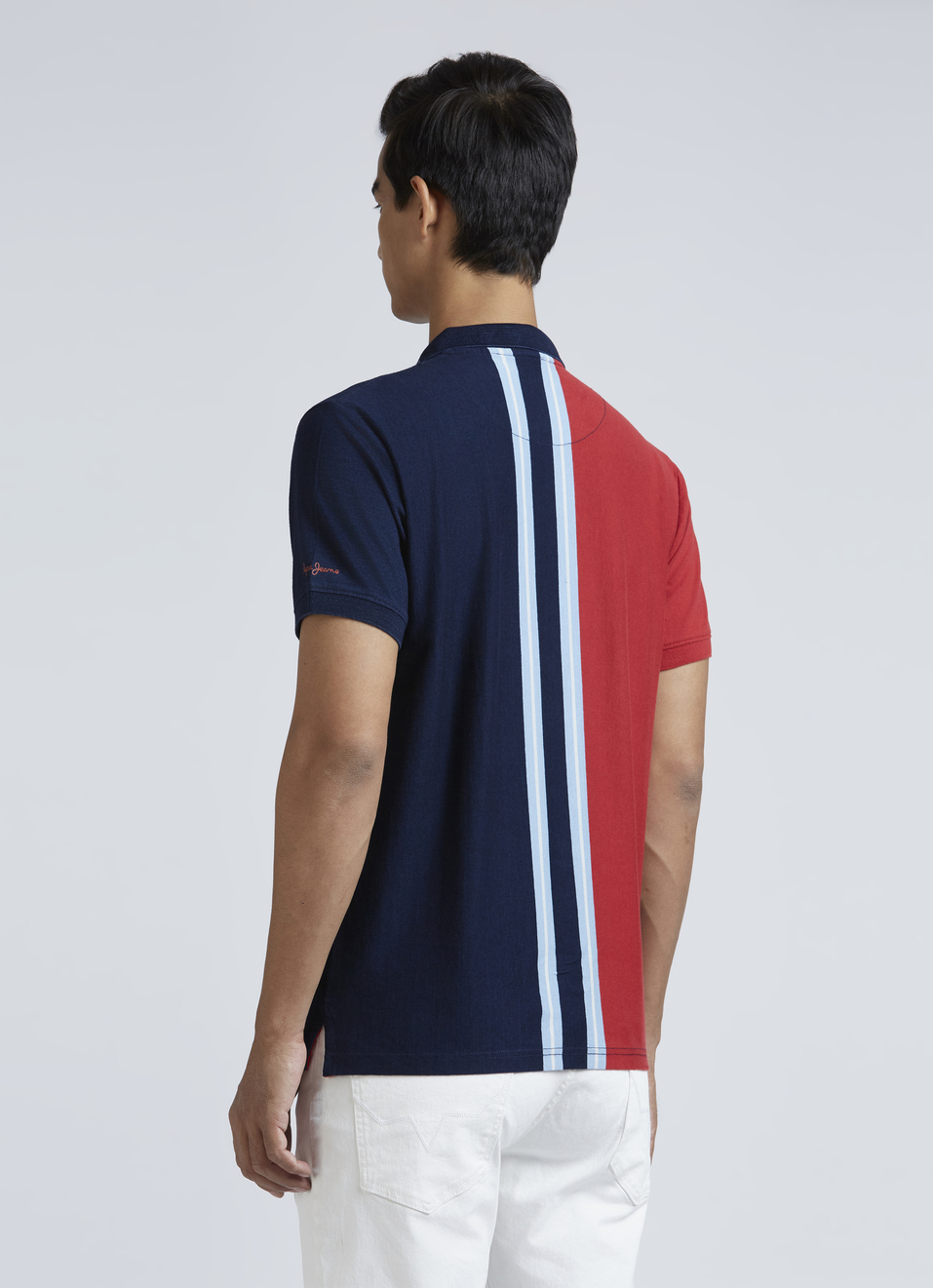 Blue Stripes Short Sleeve Polo, , large image number 2