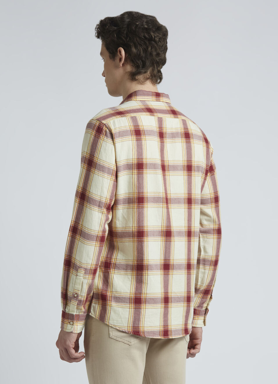 Yellow And Red Checks Full Sleeve Shirt, , large image number 2