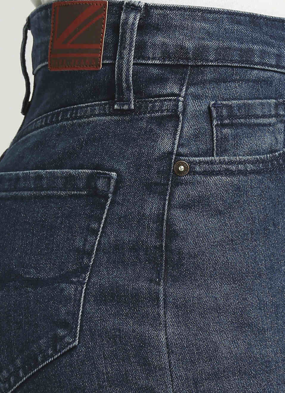 Dark Blue High Waist Mom Fit Jeans, , large image number 4