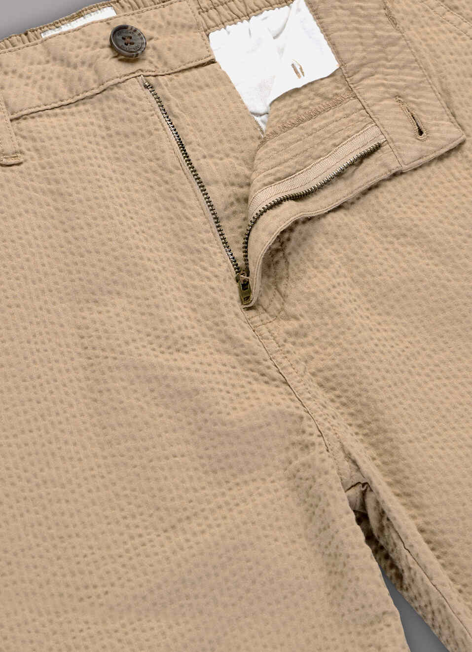 Men Khaki Striped Mid Rise Cargo Pants, , large image number 6
