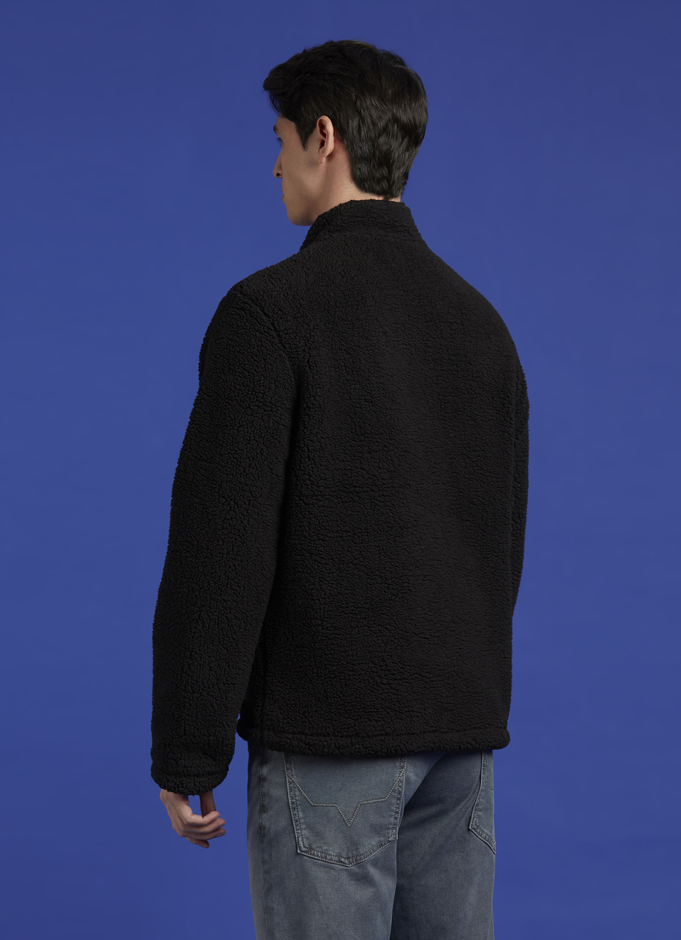 Black High Neck Full Sleeve Jacket, , large image number 2