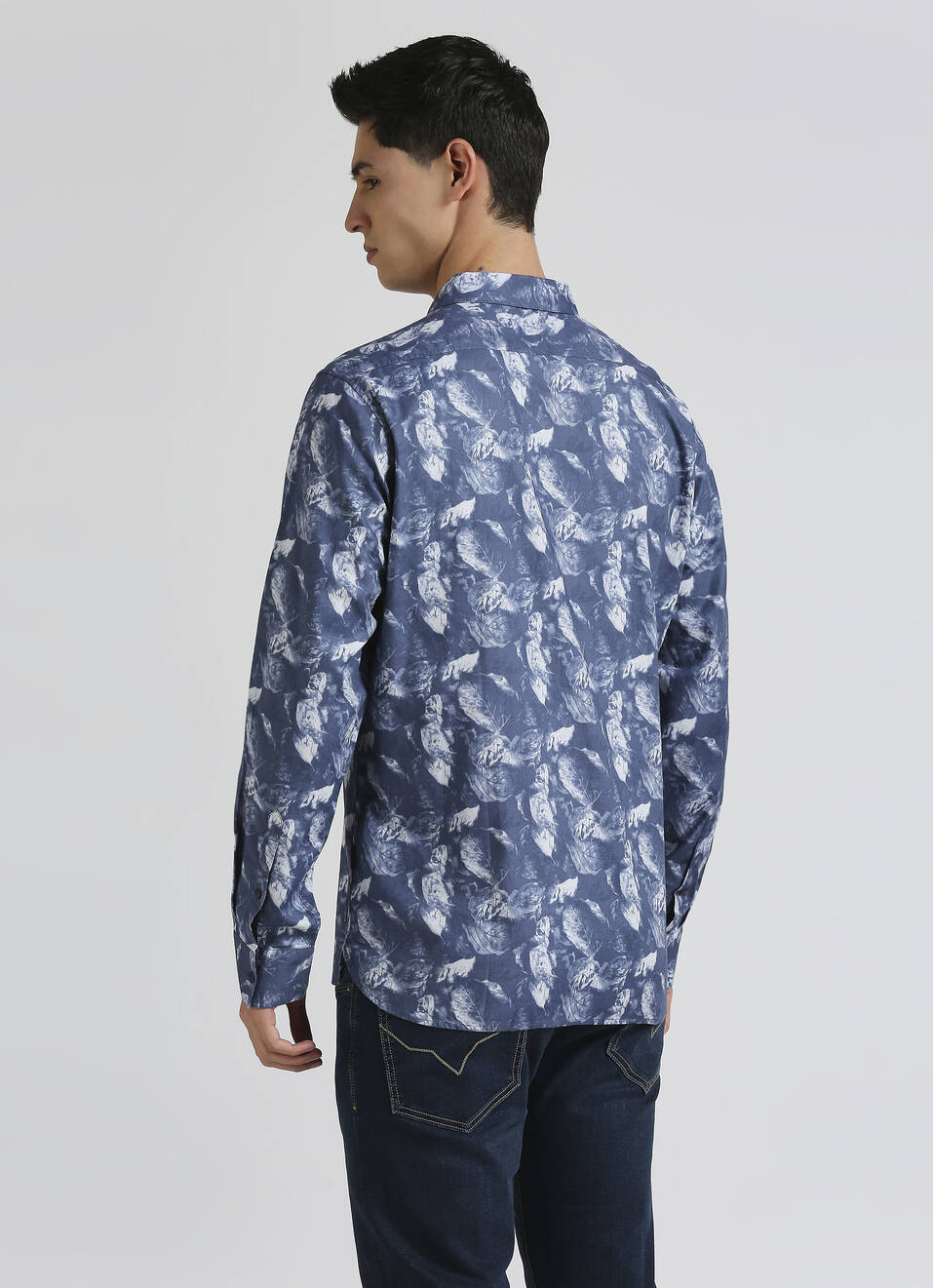 Blue All Over Print Premium Long Sleeve Shirt, , large image number 2