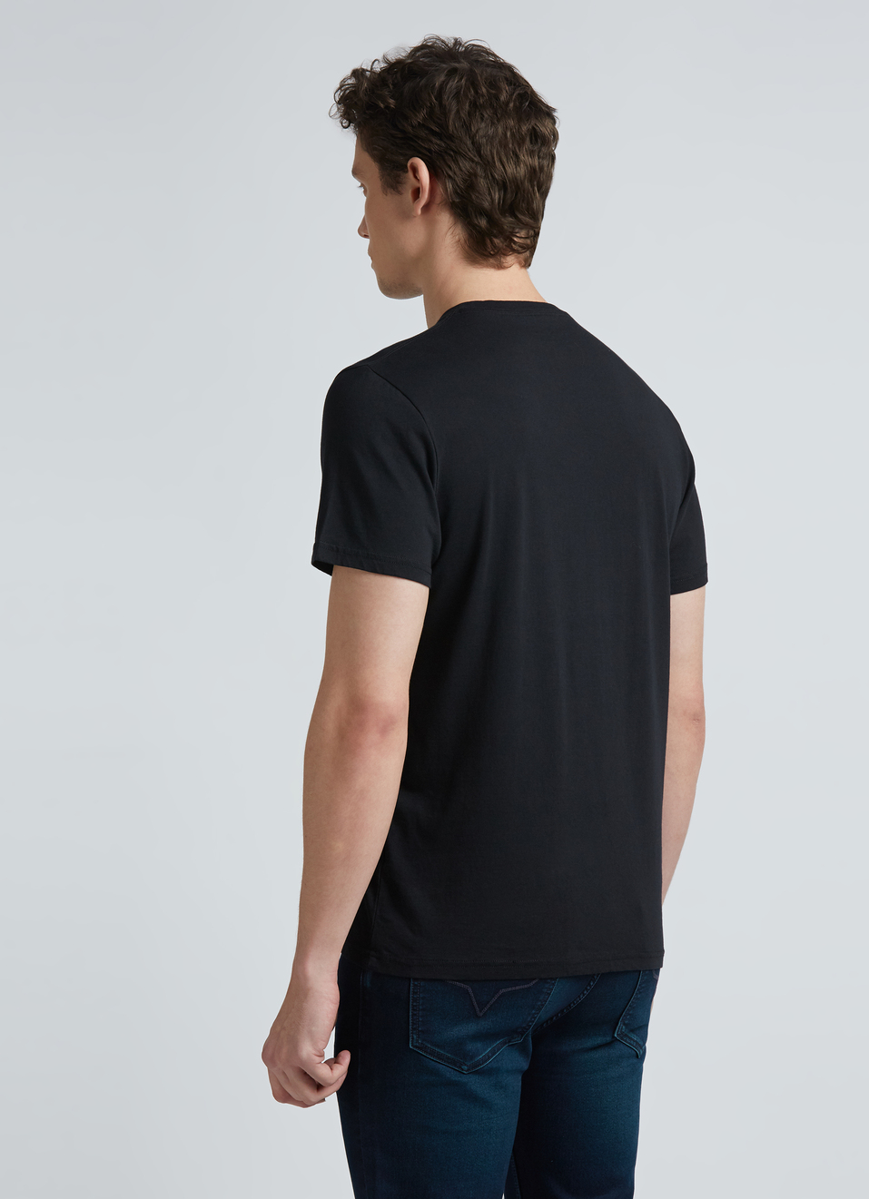 Black Graphic Print Short Sleeve T-shirt, , large image number 2