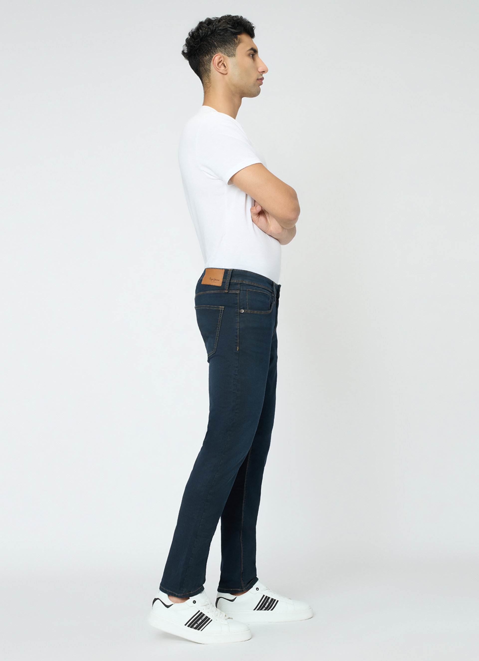 Men Blue Slim Fit Stretchable Jeans, , large image number 10