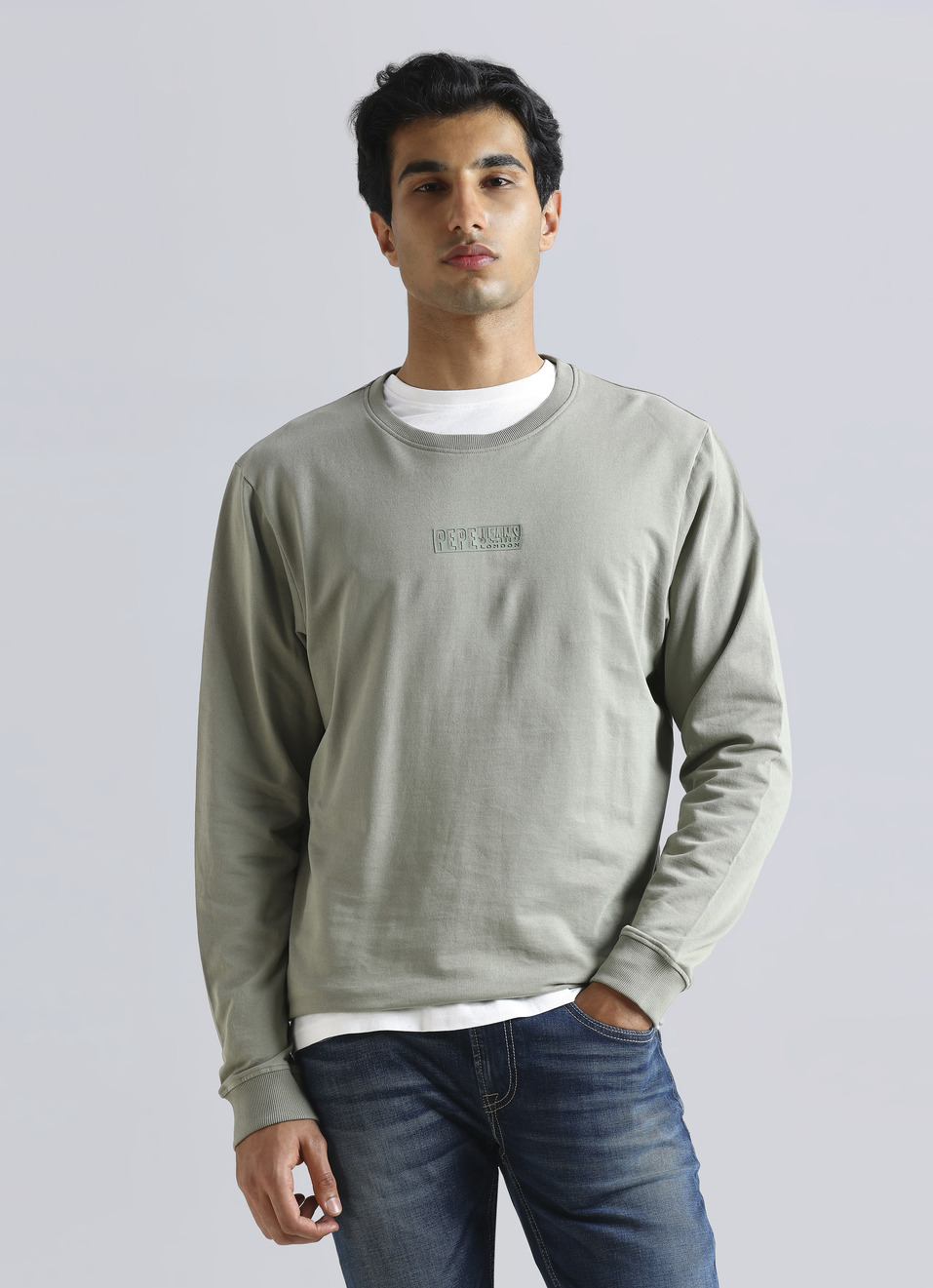 Green Crew Neck Full Sleeve Sweatshirt, , large image number 0