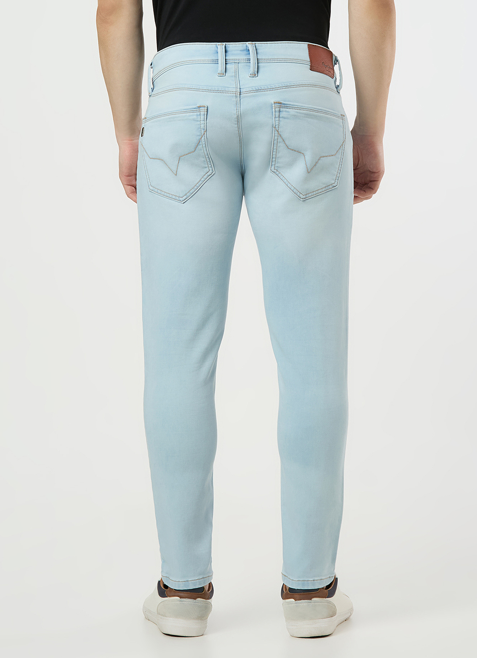 Men Blue Mid Rise Skinny Fit Gymindigo Jeans, , large image number 3