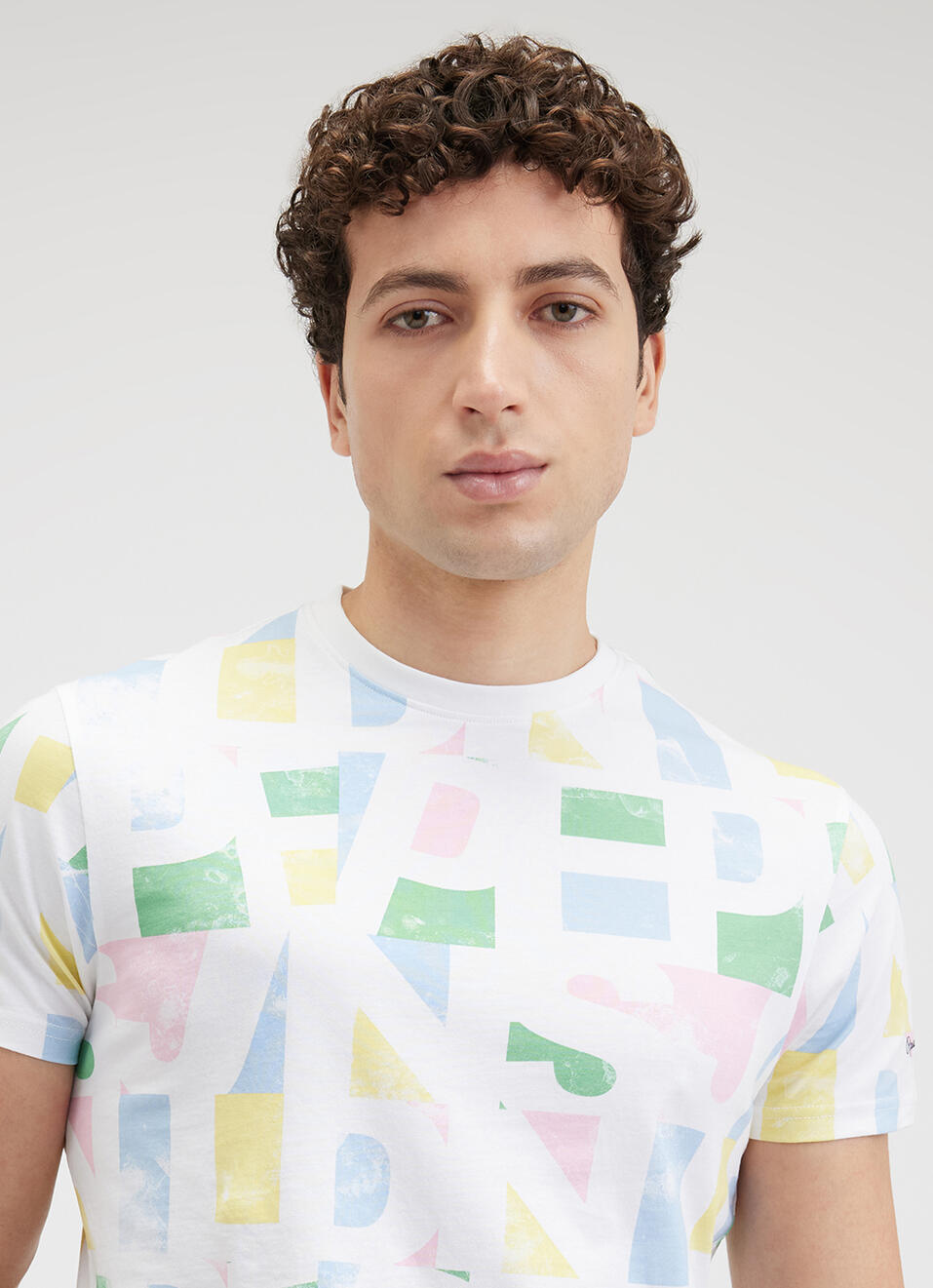 Men White Graphic Print Short Sleeve T-shirt, , large image number 4