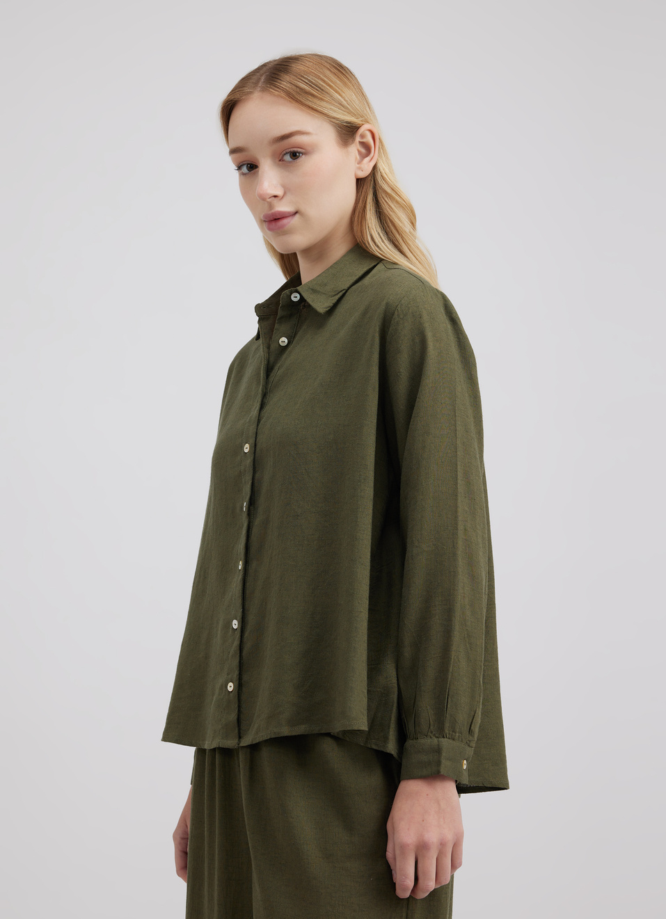 Women Green Full Sleeve Shirt, , large image number 3