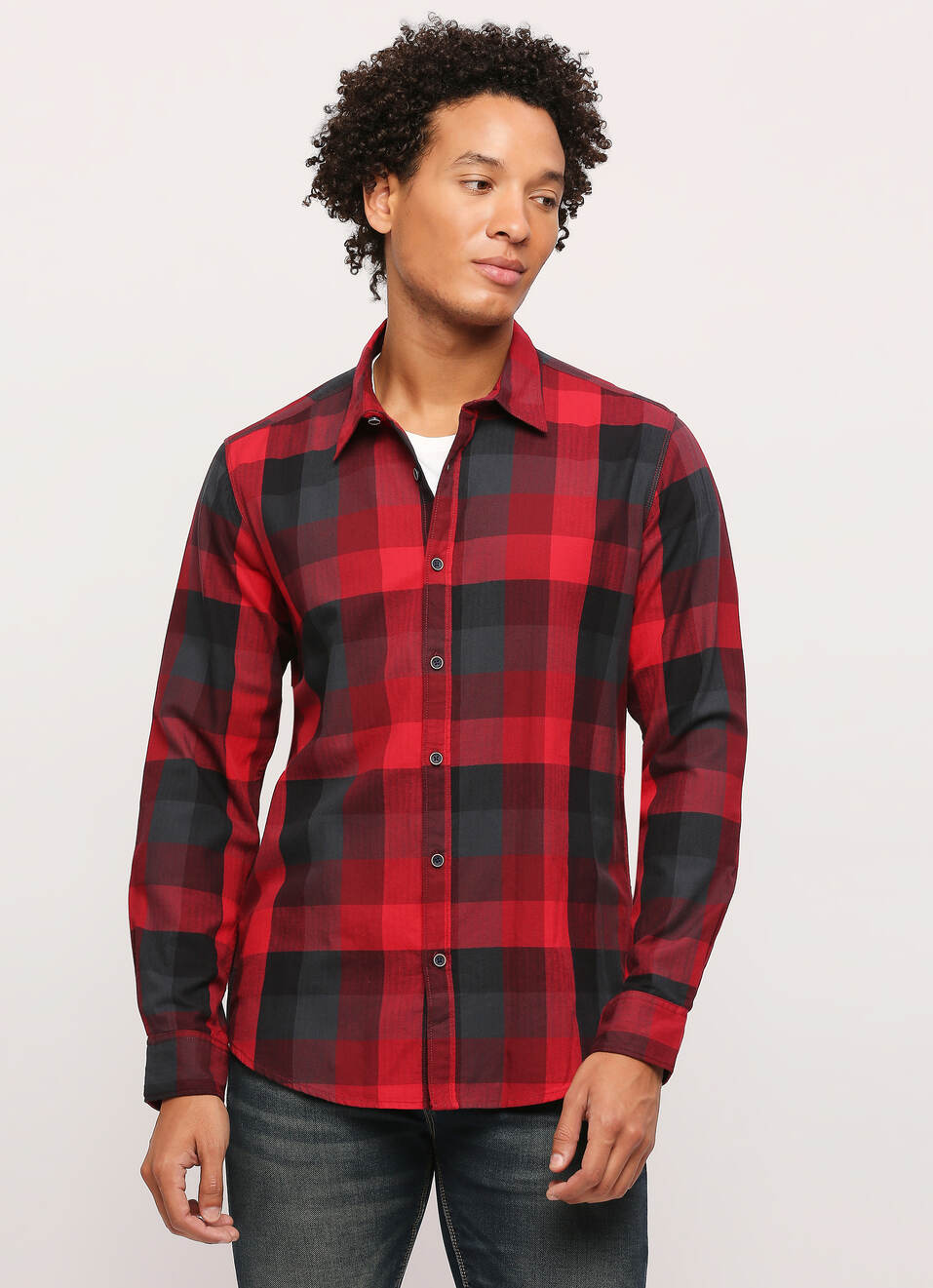 Red Checks Long Sleeve Shirt, , large image number 1