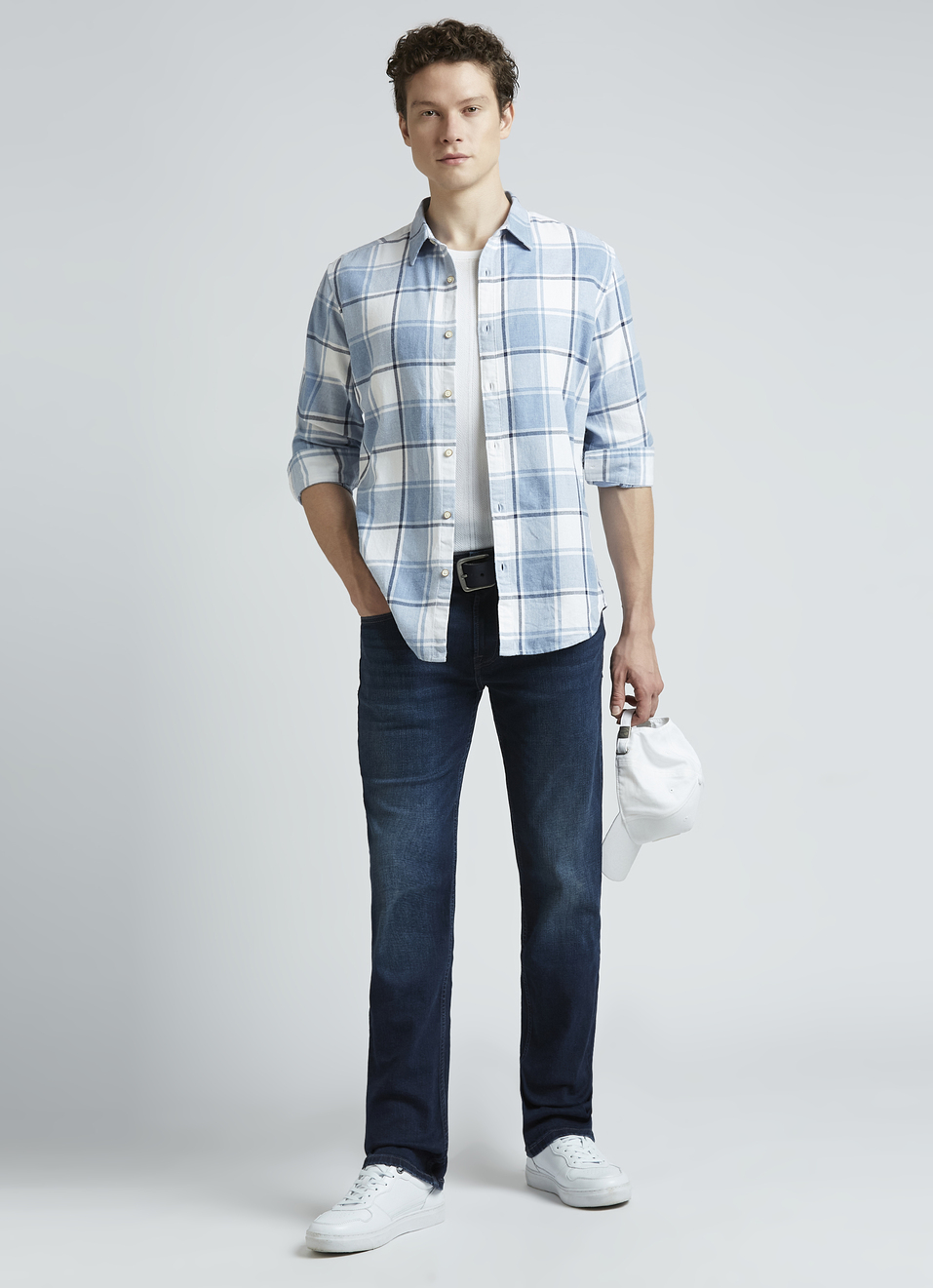 Blue Check Full Sleeve Shirt, , large image number 5