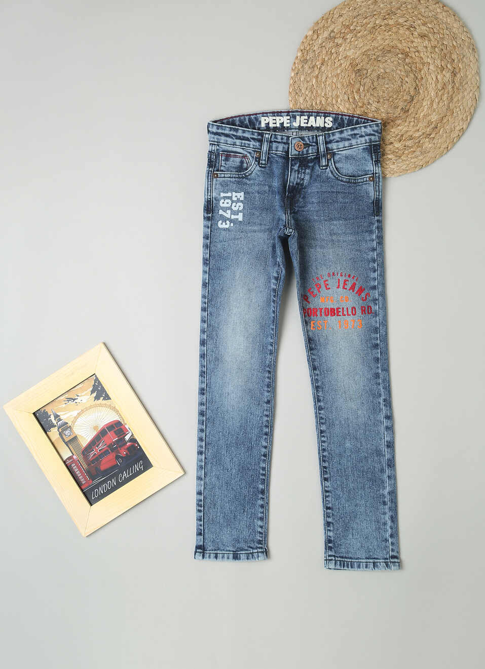 Cashed Mid Waist Slim Fit Denim, , large image number 0