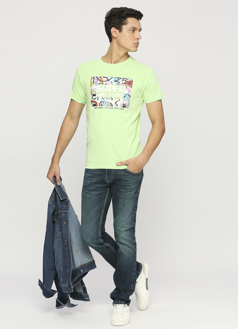 Green Doodle Graphics Tee, , large image number 6
