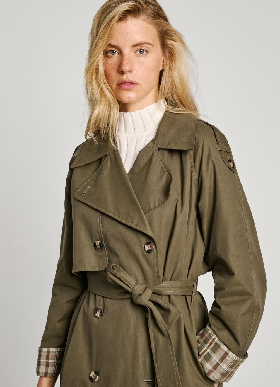 Long Double-breasted Trench Coat, , large image number 2