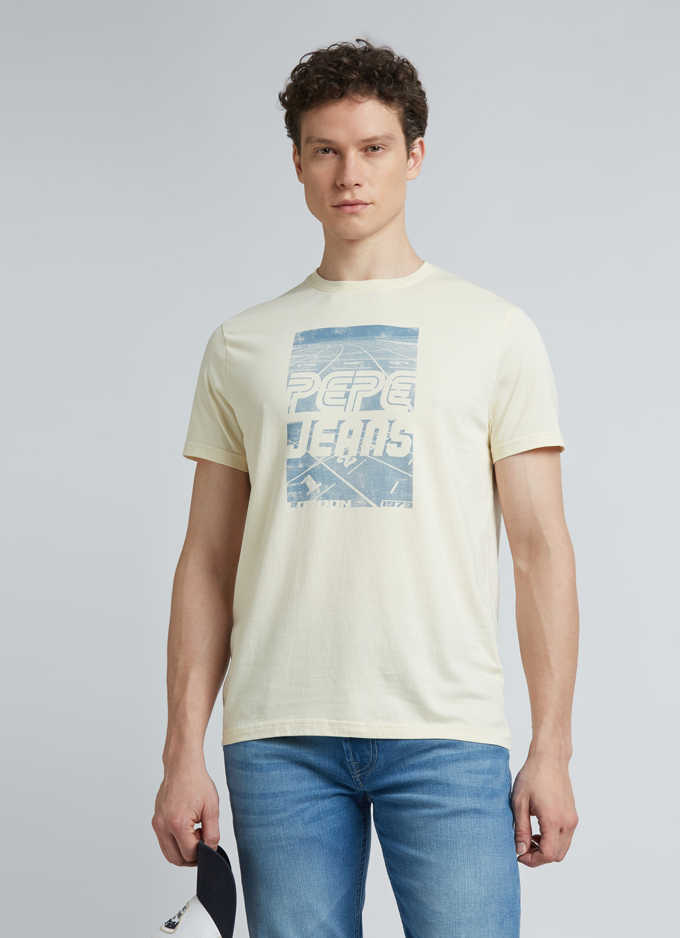 White Graphic Print Short Sleeve T-shirt, , large image number 0