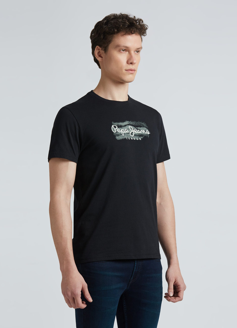 Black Graphic Print Short Sleeve T-shirt, , large image number 3