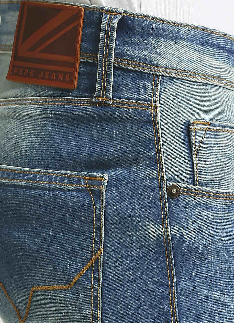 Vapour Blue Low Rise Tapered Jeans, , large image number 4