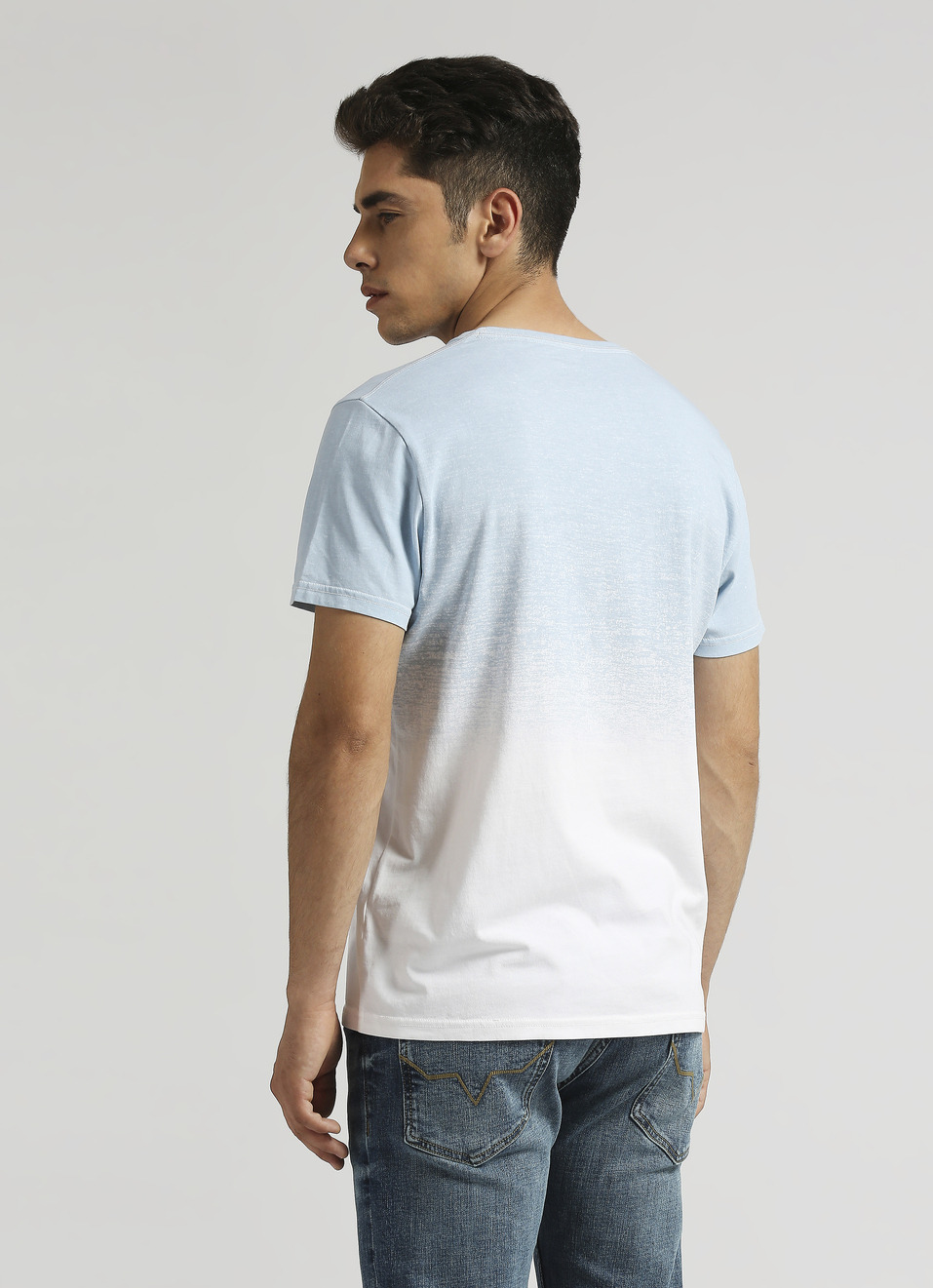 Sea Blue Ombre Short Sleeve T-shirt, , large image number 2