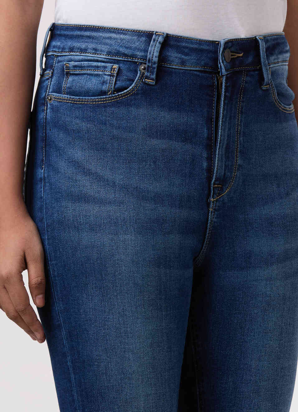 Women Blue High Rise Skinny Stretchable Jeans, , large image number 4