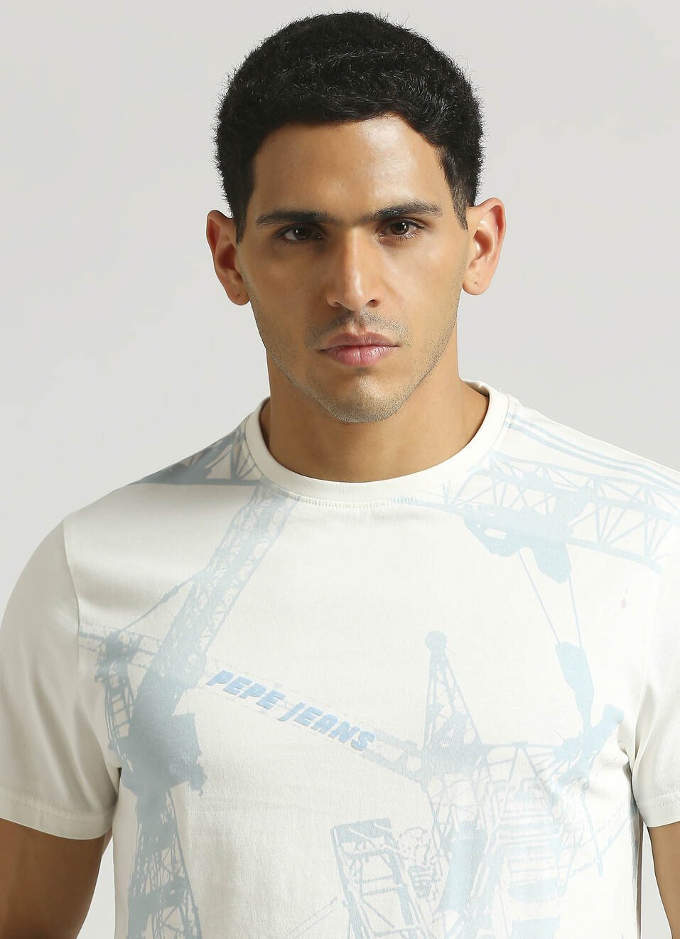 Off White Flock Highlight Print Short Sleeve T-shirt, , large image number 4