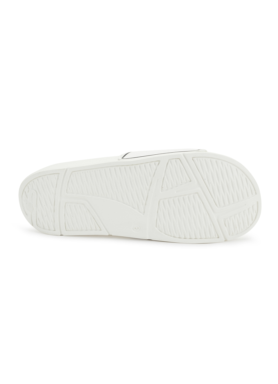 Men White Logo Print Anti Skid Sliders, , large image number 6