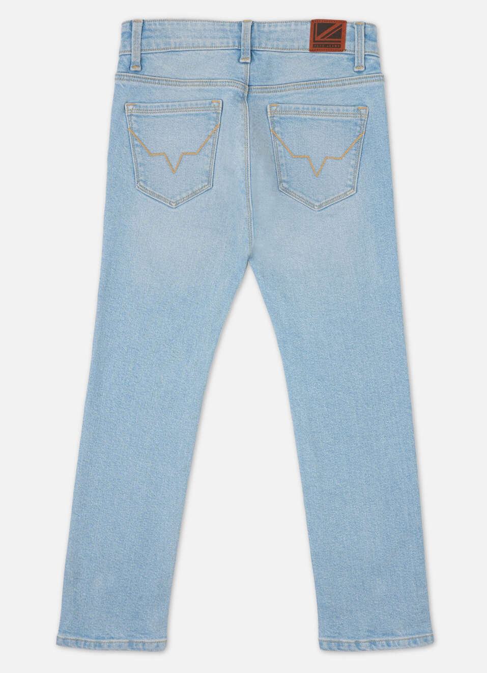 Boys Light Blue Rivet Mid Rise Slim Fit Jeans, , large image number 1