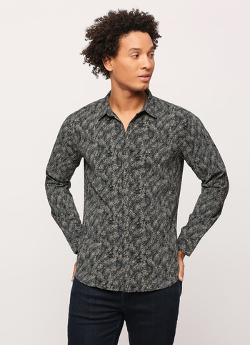 Blue All Over Printed Full Sleeve Shirt