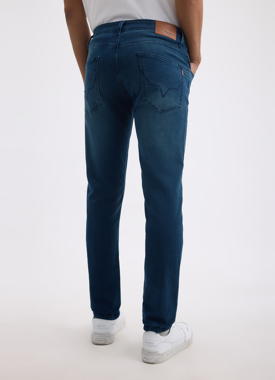 Men Blue Slim Tapered Fit Low Rise Jeans , , large image number 2