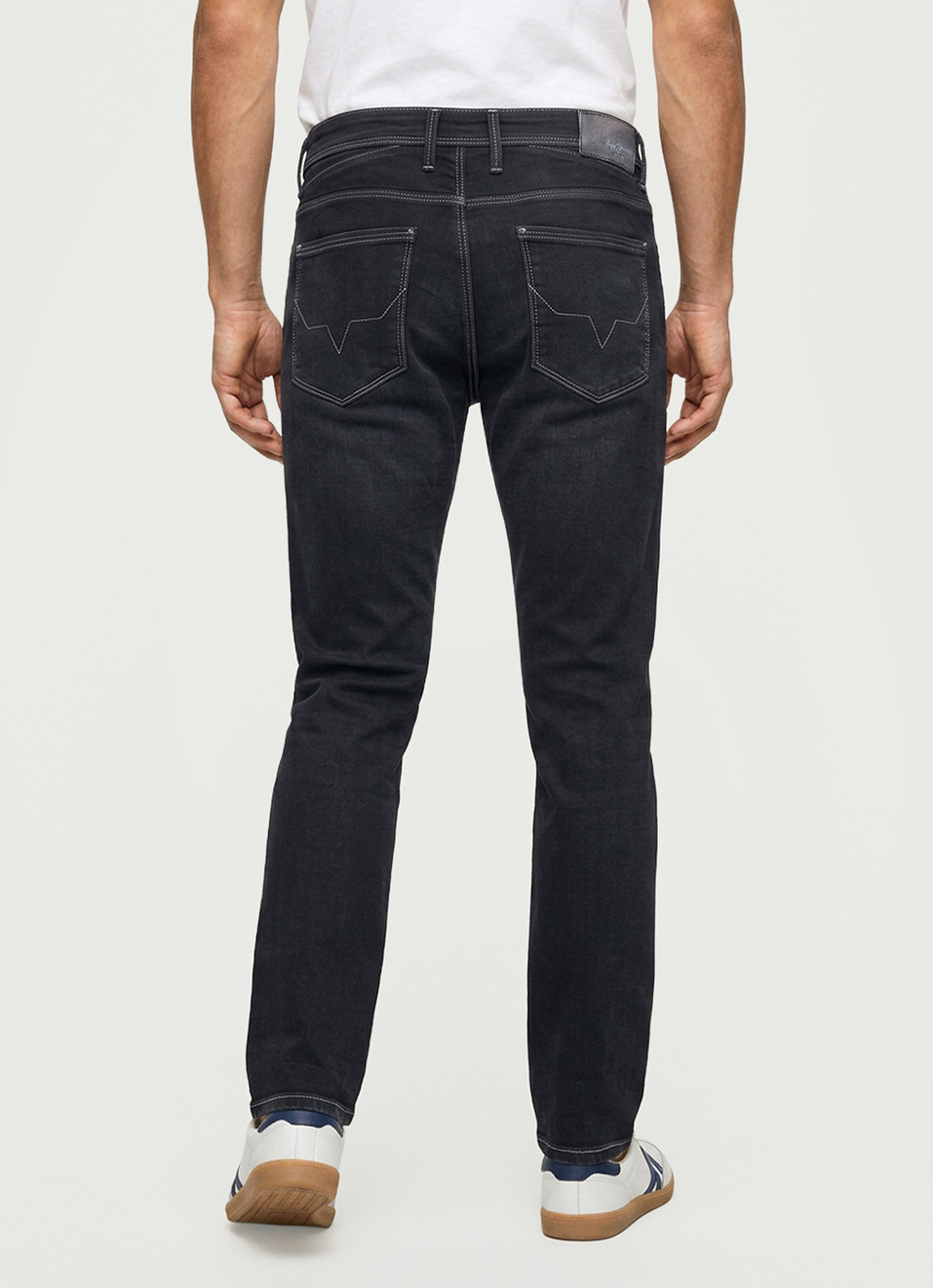 Men Black Slim Stretchable Jeans, , large image number 3