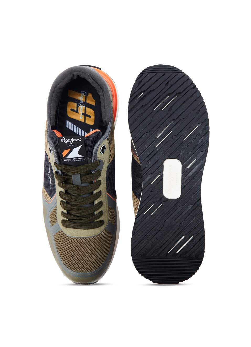 Khaki And Green Anti-skid Fashion Sneakers, , large image number 4