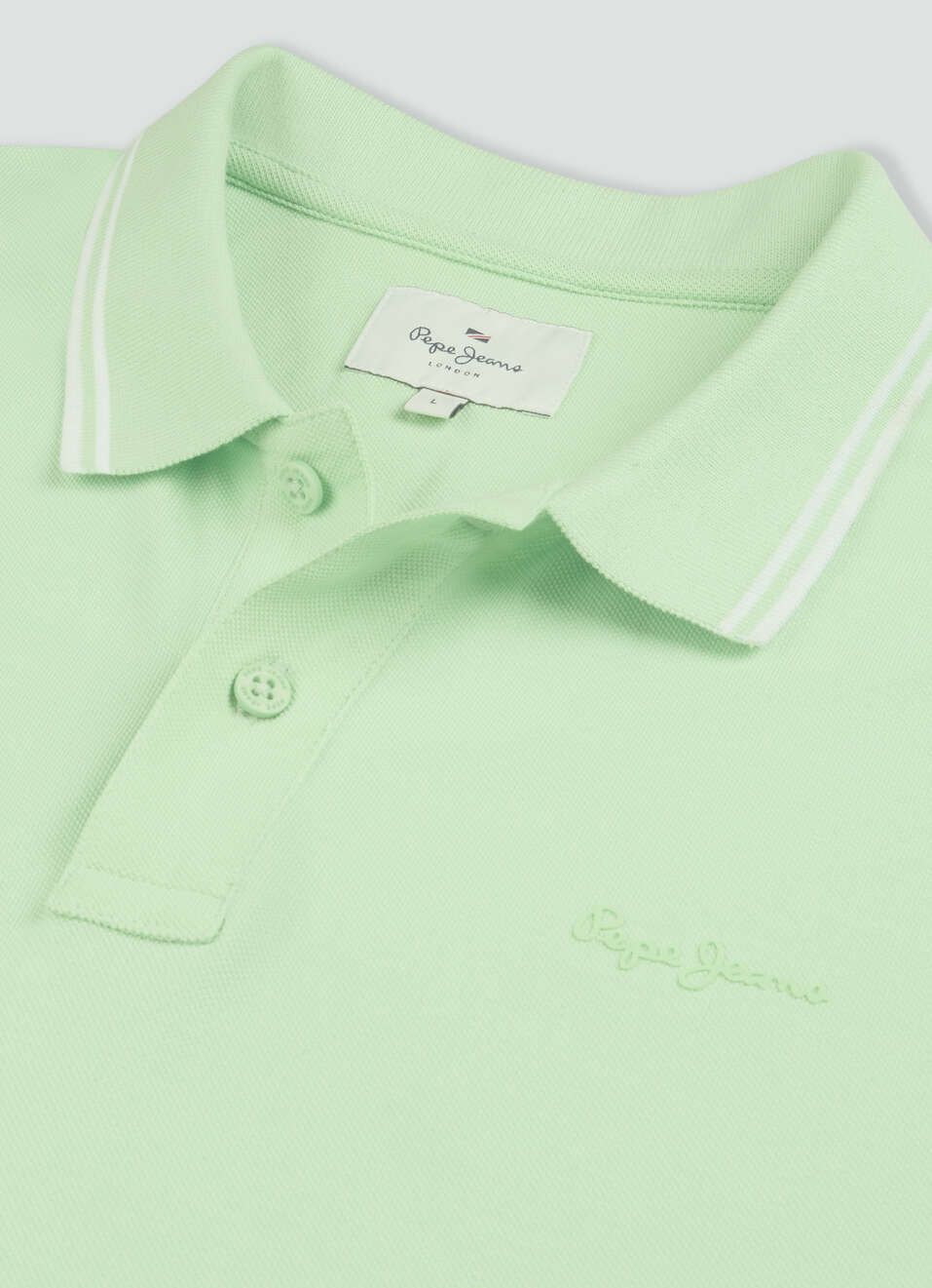 Men Green Solid Polo Collar T-shirt, , large image number 7
