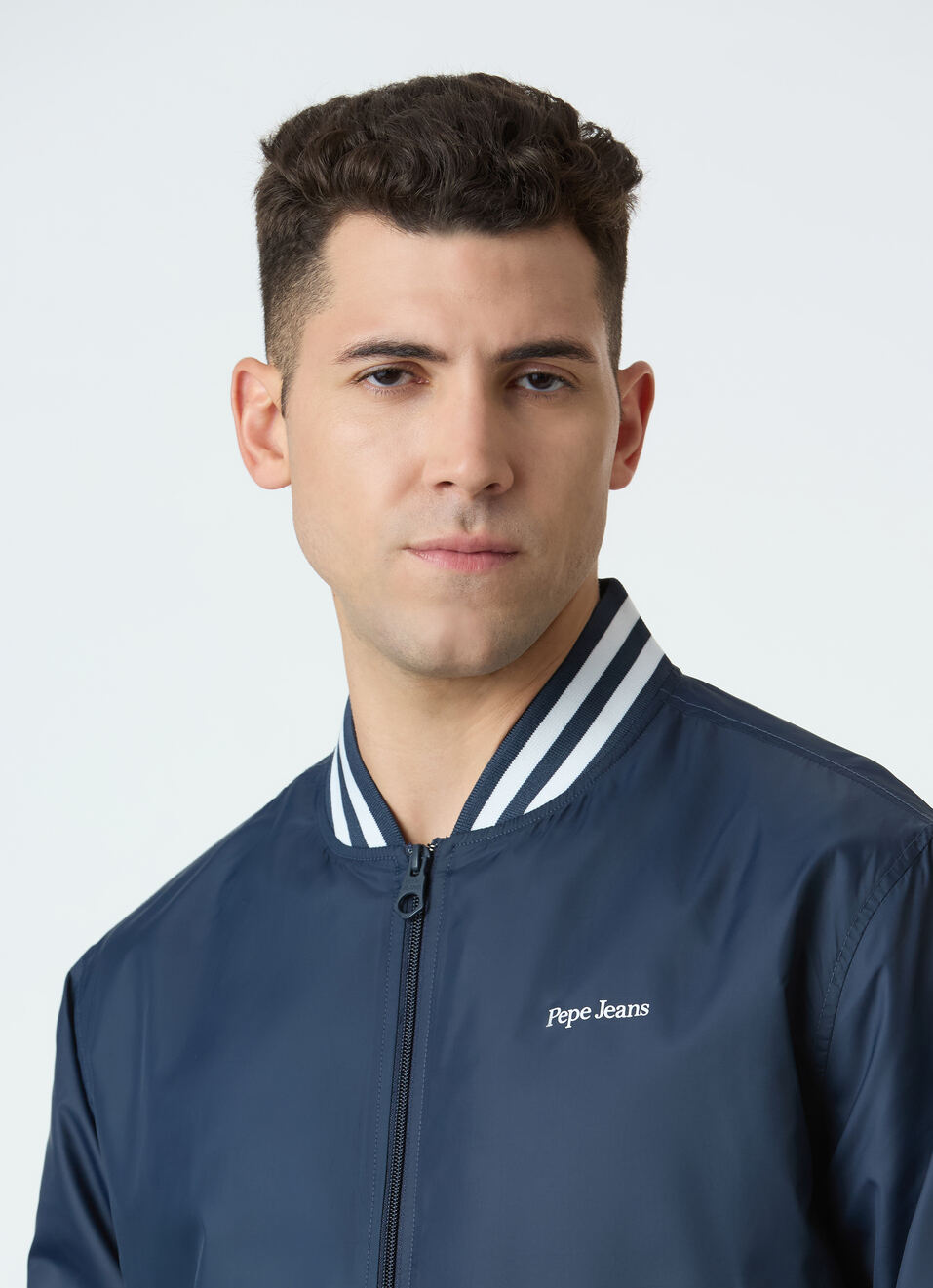 Men Navy Full Sleeve Lightweight Jacket, , large image number 4