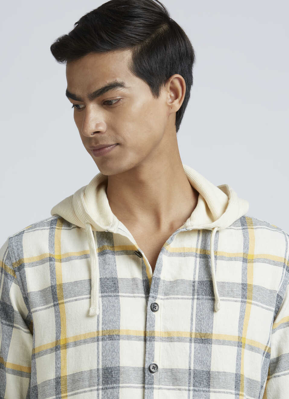 Ecru Checks Full Sleeve Shirt, , large image number 4