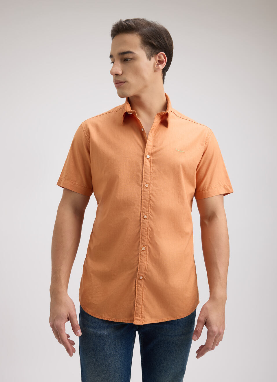 Men Orange Short Sleeve Shirt, , large image number 1
