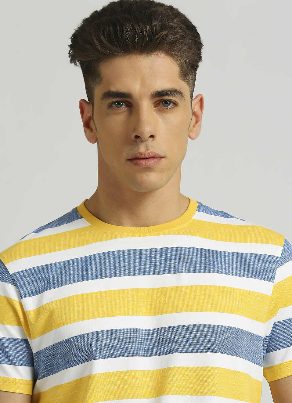 Yellow Stripes Short Sleeve T-shirt, , large image number 4