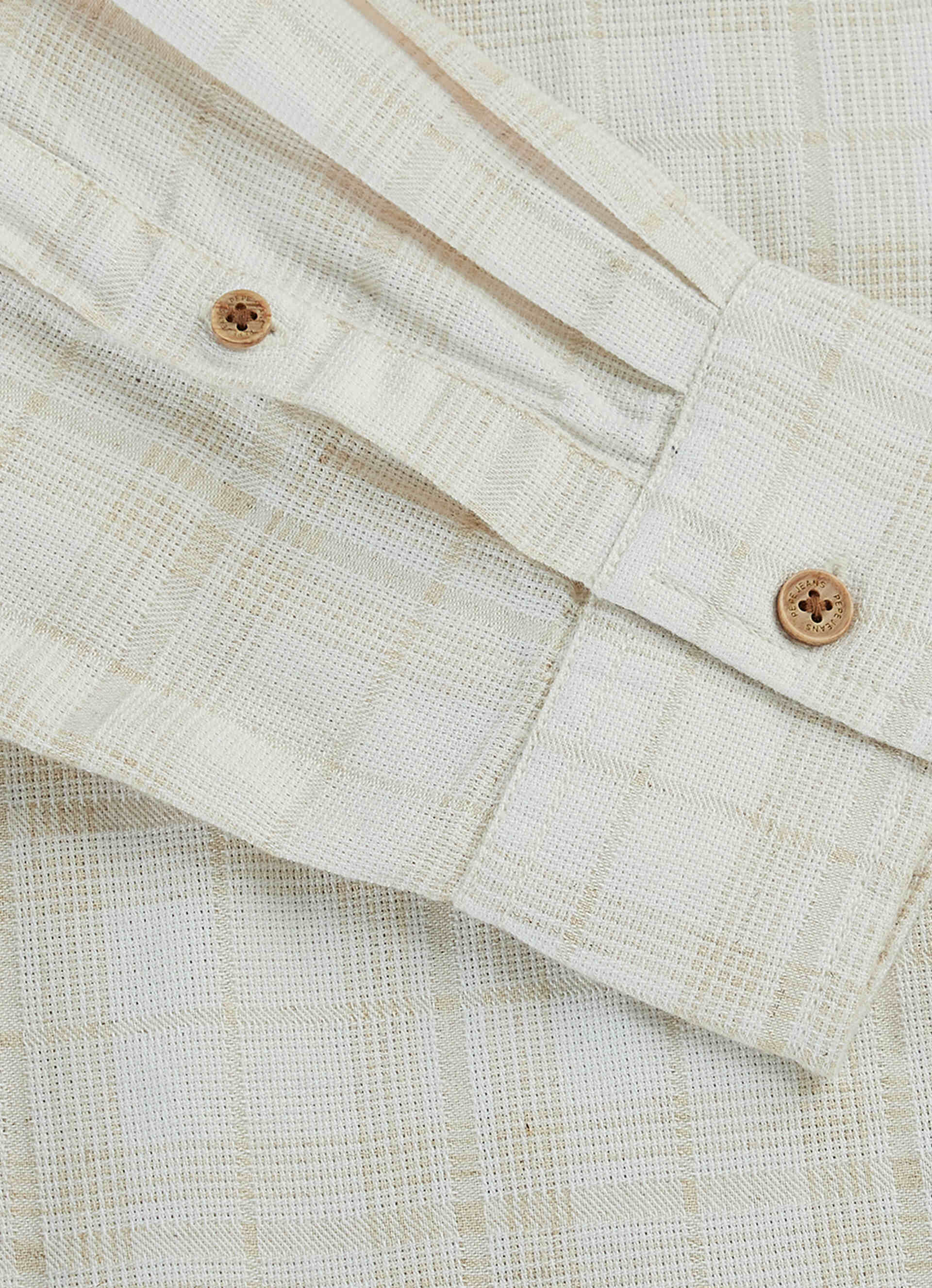 Men Beige Checked Regular Fit Full Sleeve Casual Shirt, , large image number 8