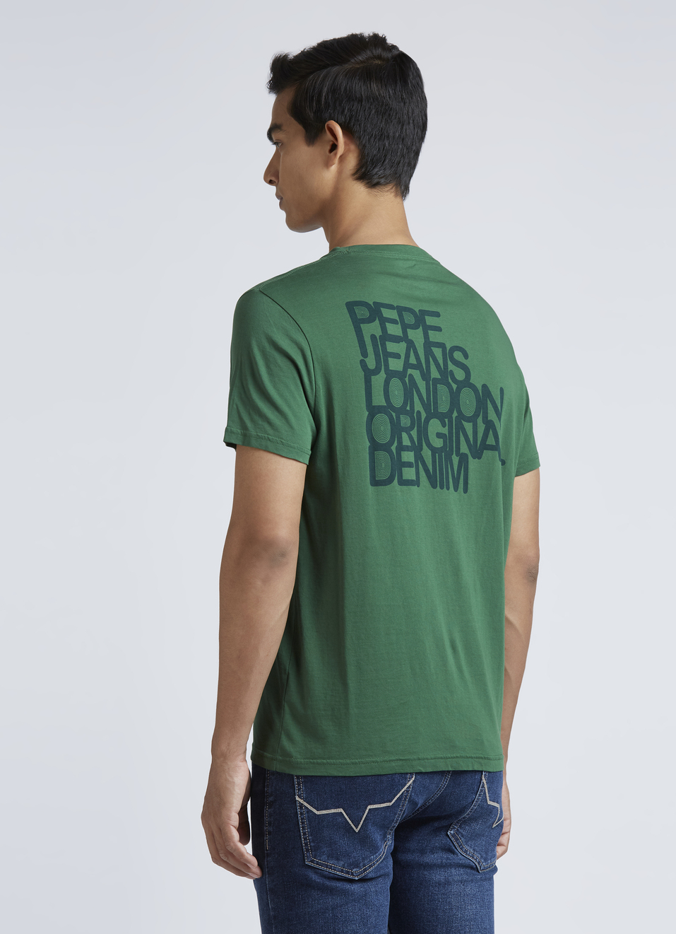 Green Back Print Short Sleeve T-shirt, , large image number 2