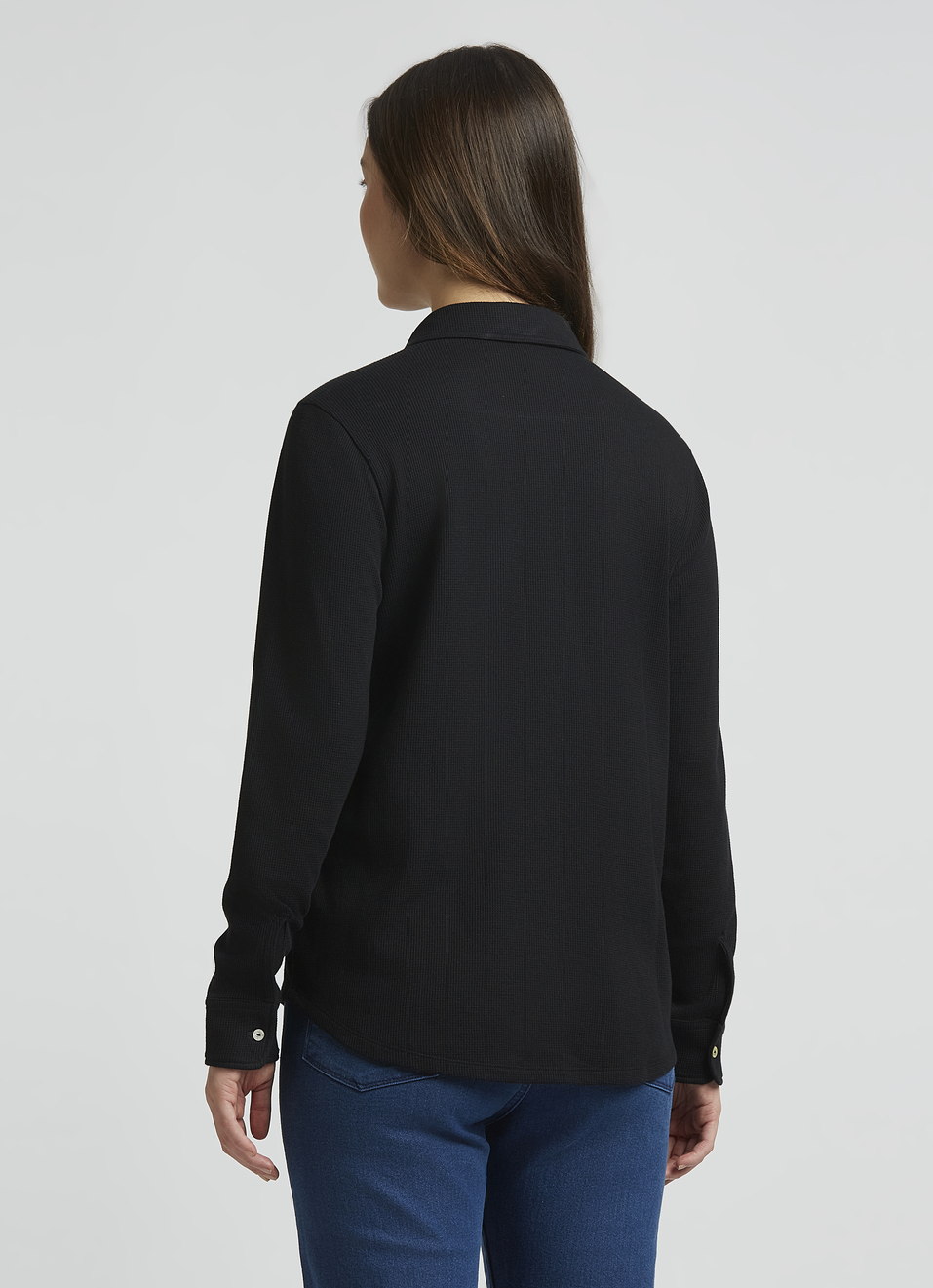 Ecru Full Sleeve Waffle Knit Shirt, , large image number 2