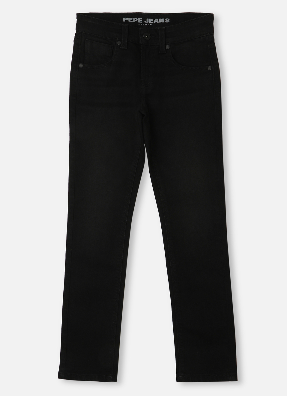 Boys Cash Black Mid Rise Slim Fit Powerflex Jeans, , large image number 0
