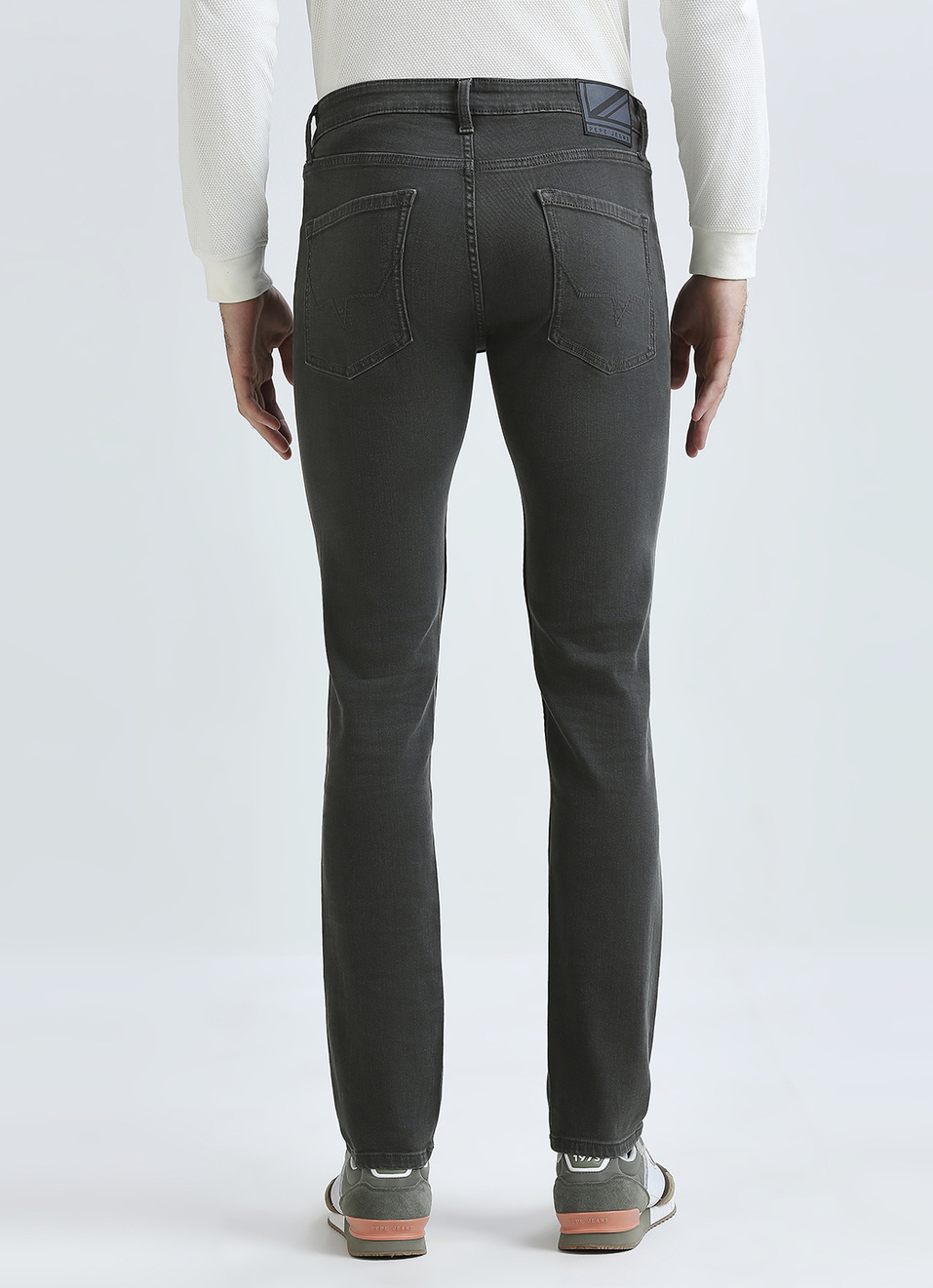 Vapour Green Mid Waist Jeans, , large image number 3