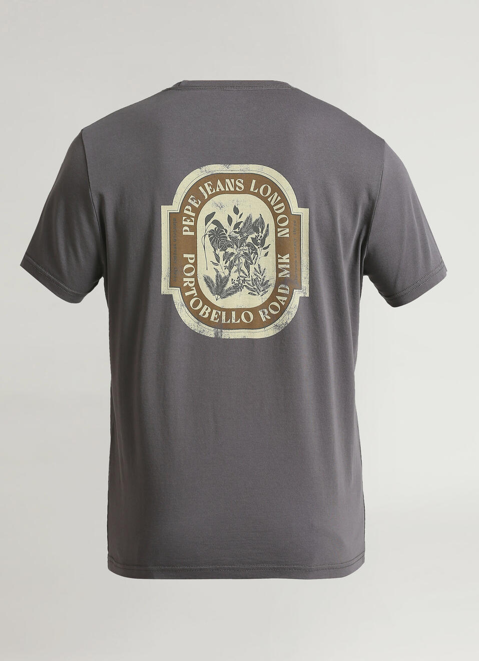 Grey Back Print Short Sleeve T-shirt, , large image number 7
