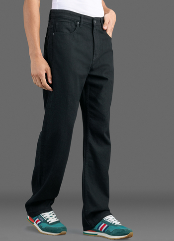 Men Black Straight Fit Mid Rise Jeans