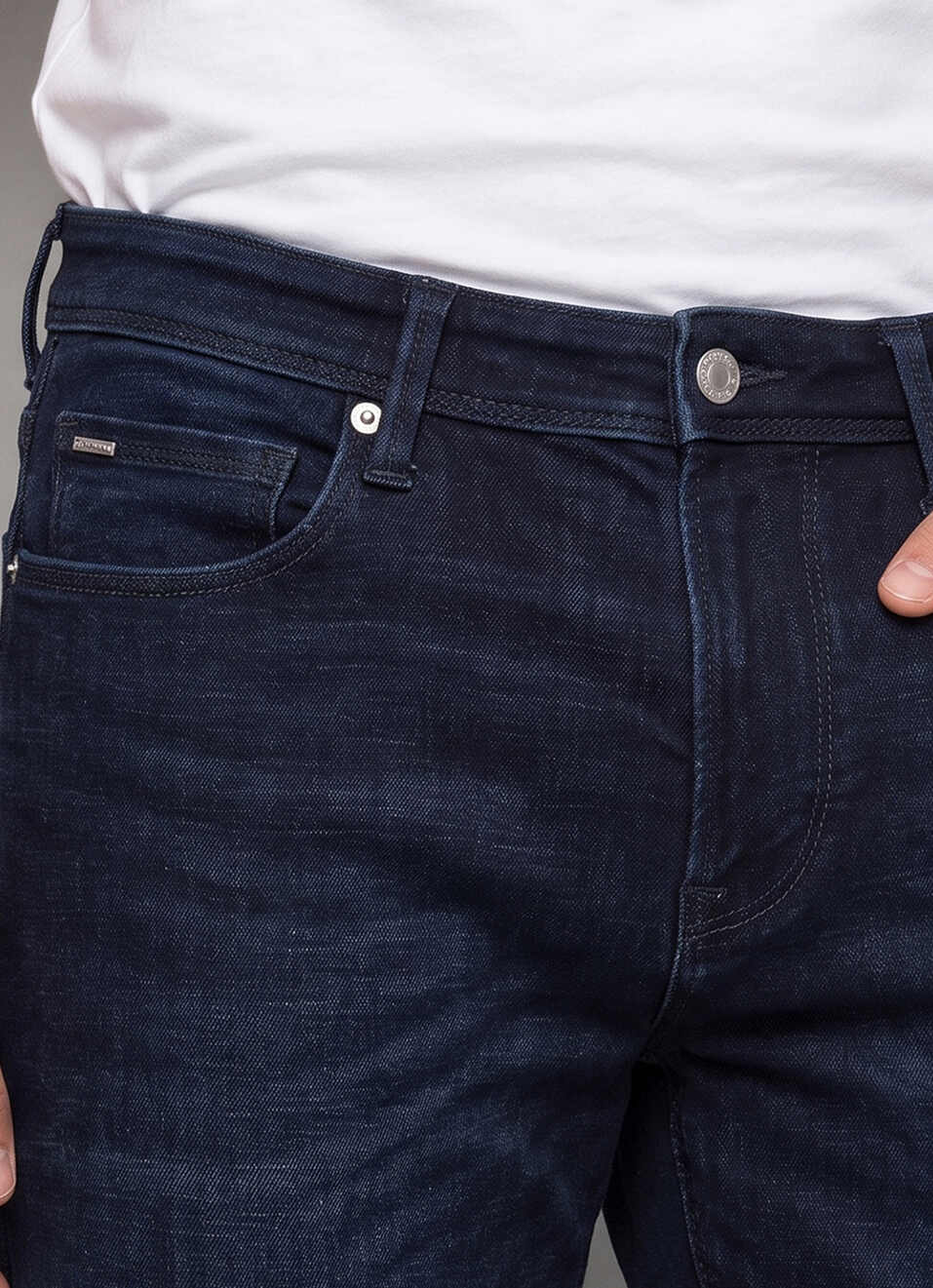 Men Black Slim Stretchable Jeans, , large image number 4