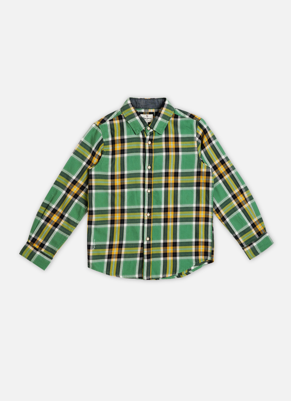 Boys Green Checked Full Sleeve Shirt, , large image number 0