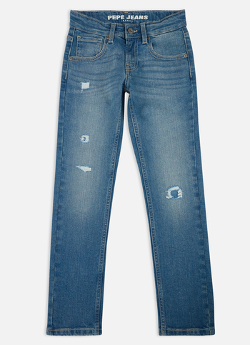Boys Cashed Blue Mid Rise Slim Jeans