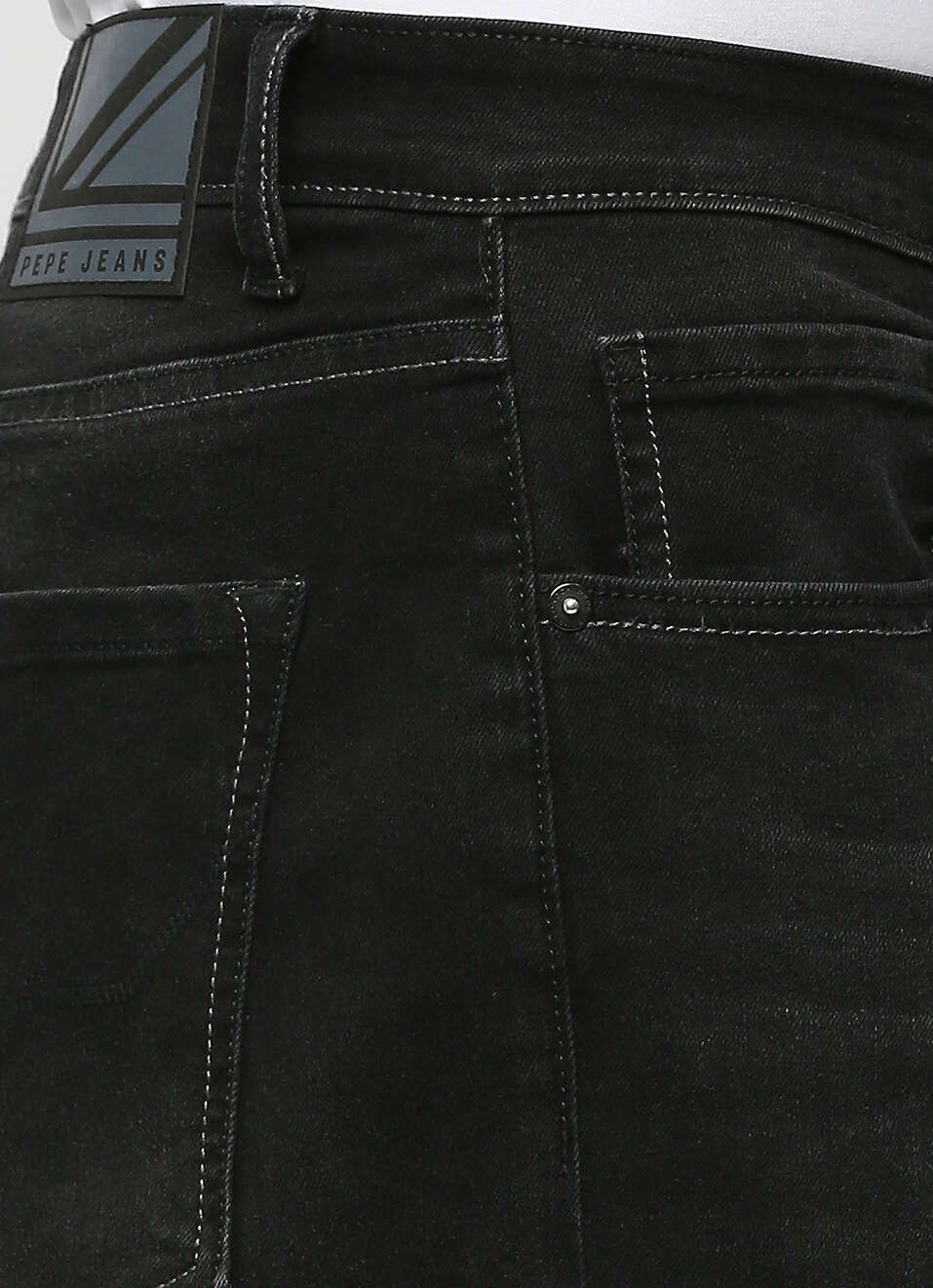Marvis Black Mid Rise Straight Fit Jeans, , large image number 4