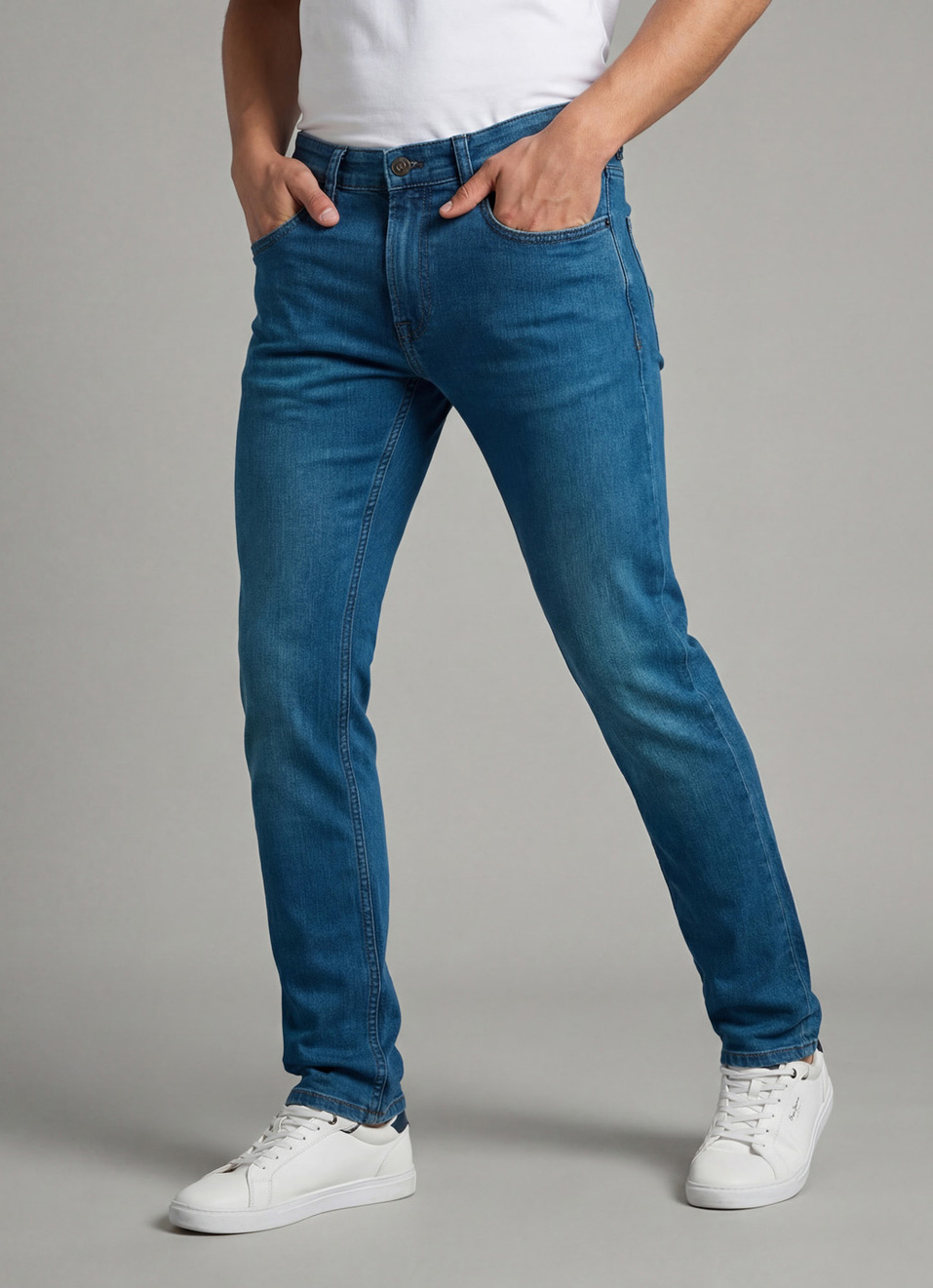 Men Green Slim Fit Low Rise Stretchable Jeans, , large image number 0