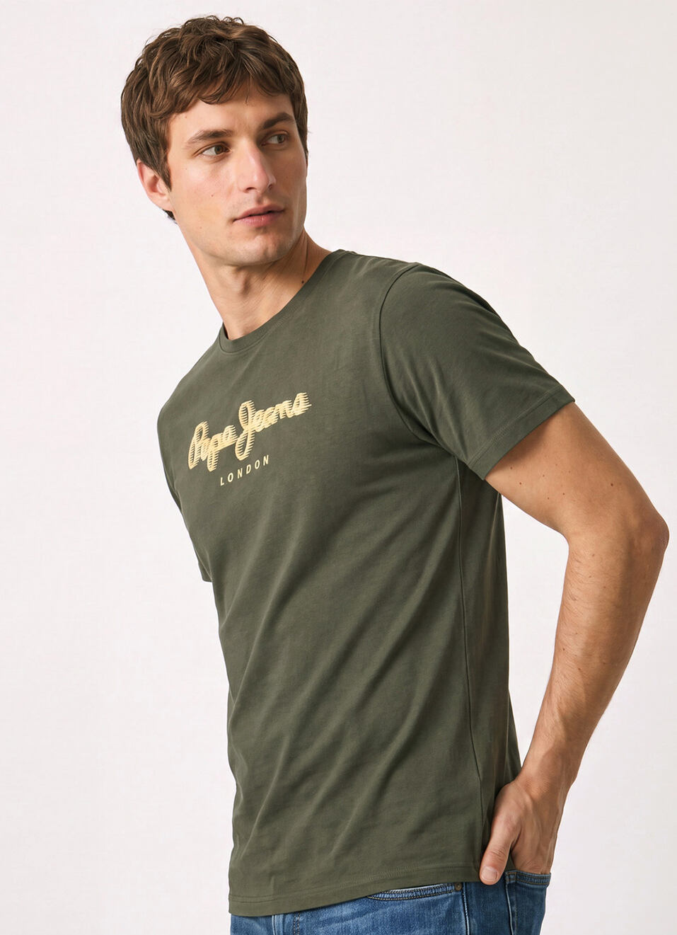 Men Green Printed Slim Fit Short Sleeve T-shirt, , large image number 3